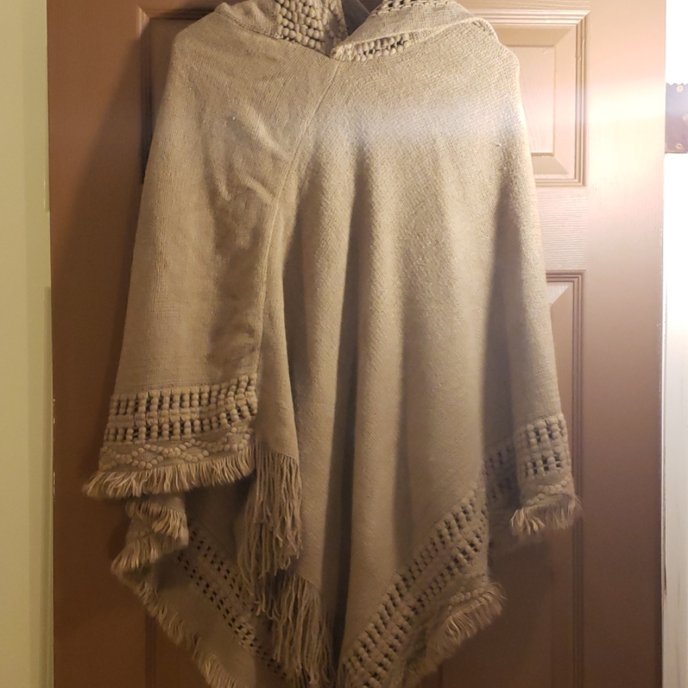 Ladies hooded Poncho
